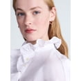 thumbnail image 4 of Free Assembly Women's and Women's Plus Ruffle Neck Cotton Top, Sizes XS-4X, 4 of 5