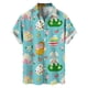 thumbnail image 3 of Camisa hawaiana con estampado de dibujos animados en 3D para hombre y mujer, ropa de verano, camisa de playa con conejo para el día de Pascua, regalos para niños, blusas con botones, 3 of 5