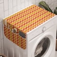 thumbnail image 1 of Chevron Washing Machine Organizer, Wavy Geometrical Cheering Warm Colors Ornamental Artwork Vintage Style, Anti-slip Fabric Top Cover for Washer and Dryer, Orange Yellow Cream, by Ambesonne, 1 of 1