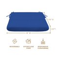 thumbnail image 5 of Honeycomb 18"W x 17.5"D Textured Solid Sapphire Blue Outdoor Universal Seat Cushion, 5 of 8