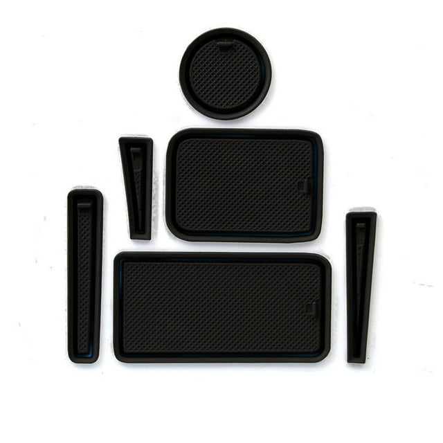 Riwesomey 6 unids/set de almohadillas a prueba de polvo con ranura para puerta de coche, portavasos para vehículo, cojines protectores, decoración, Automoción decorativa y accesorios Negro Riwesomey VI018524-03