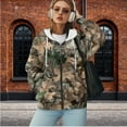 thumbnail image 4 of Garronmavis Camouflage Leaves Women Oversized Sweatshirts Versatile Casual Zip Up Hoodies for Women Relaxed Stretchy Long Sleeve Winter Clothing Outfits with Pocket, 4 of 7