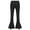 Black, variant on Alvivi Kids Girls Metallic Jazz Latin Dance Flare Pants Ruffle Stretchy Bell Bottom 6-14