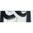 thumbnail image 4 of WARM HOME DESIGNS Set of 2 White & Black King Canopy Bed Curtains in 55 x 288 Inch Size. BE White & Black 288, 4 of 5