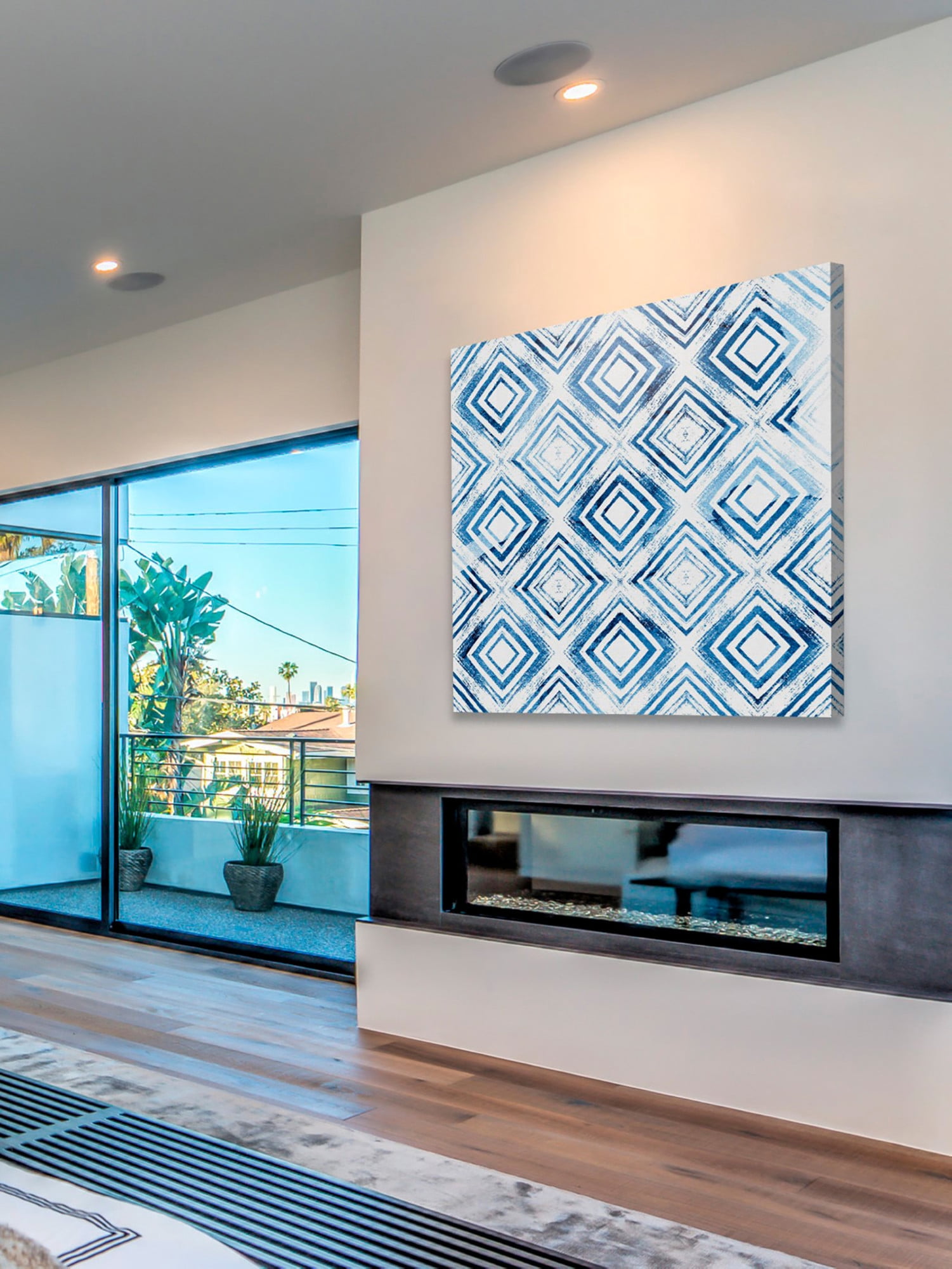 Marmont Hill - "In Depth Squares" Painting Print on Wrapped Canvas