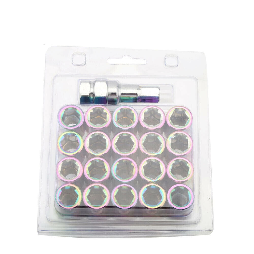 Steel Lug Nuts 20 Pcs Set M12 X 1.5 Neo Chrome For Toyota