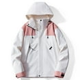 thumbnail image 3 of Rain Jacket for Women Men Fall Outdoor Windproof Waterproof Lightweight Breathable Zip Up Hooded Windbreaker Jackets, 3 of 7