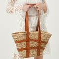 thumbnail image 3 of Municipal Fashion Large Rattan Basket Bag Designer Wicker Women Shoulder Bags Luxury Straw Handbag Summer Beach Big Shopper Purse Bali Sac, 3 of 5