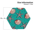 thumbnail image 3 of Disketp Starfish And Shell Funny Coasters,4 Pcs Leather Coasters With Holder, Perfect Housewarming Hostess Gifts,Protect Furniture From Water Marks Scratch And Damage, 3 of 9