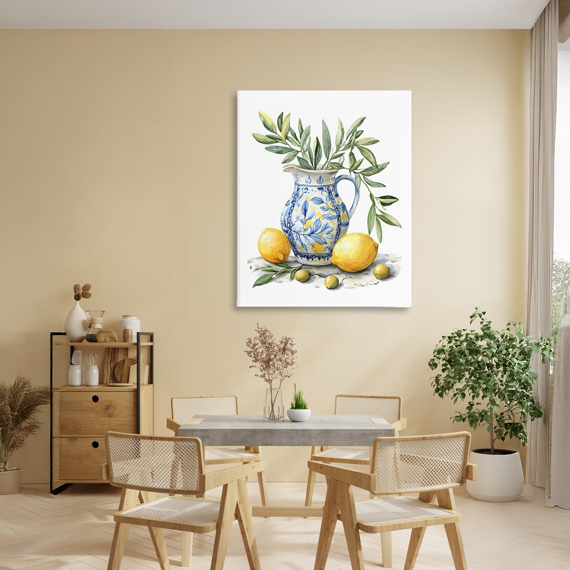 Stupell Industries Lemon & Olive Branch Still Life Canvas Wall Art, design by LSR Design Studio