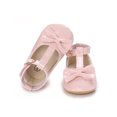 thumbnail image 5 of Franhais Newborn Anti-slip Shoes, Baby Girls Hollow-out Solid Color First Walking Shoes with Bow, 5 of 8
