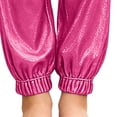 thumbnail image 4 of newwalpole Cargo Pants for Girls Hip Hop Glitter Pants Dancing Shiny Pants Streetwear Hot Pink for Size 8-9 Years, 4 of 7