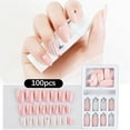 thumbnail image 2 of Vogacara 1 Juego de uñas sin pegamento de longitud media estilo cuadrado prensa mate en envolturas de cobertura completa suministros de salón kit de Juegos de manicura Ocho Vogacara CE011881-08B, 2 of 6