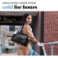 thumbnail image 3 of Insulated Women's Lunch Bag for Work, Stain-Resistant, Lightweight, Lunch Container, Zipper, Copley Lunch Kit, Cheetah Black, 3 of 5