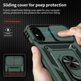 thumbnail image 2 of for iPhone X Case, iPhone Xs Case with Camera Lens Cover, HD Screen Protector, 10 FT Military Grade Drop Protection, Magnetic Ring Holder Kickstand Phone Case for iPhone X/Xs（Pine Green）, 2 of 6