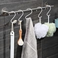 thumbnail image 3 of 6 Pack Large Vinyl Coated S Hooks 6 Inch Large S Hooks for Hanging Heavy Duty White Non Slip Steel Metal S Hanger Hooks for Hanging Plants Lights Tool, 3 of 5
