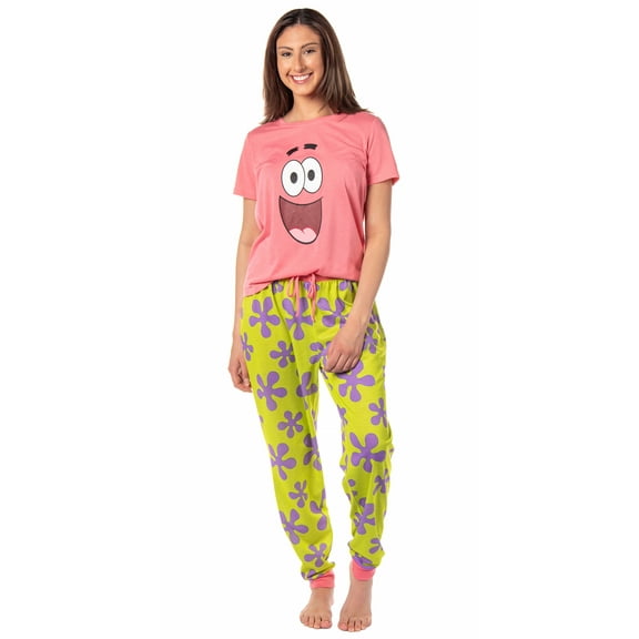 Nickelodeon Womens' SpongeBob SquarePants Patrick Star Sleep Pajama Set