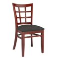 thumbnail image 1 of Chaise d'Appoint en Treillis en Acajou (Lot de 2), 1 of 2
