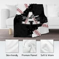 thumbnail image 4 of Personalized Baseball Blanket - Custom Initial Name Gifts for Kids Son Daughter - 30x40 Inches Chair Blanket Room Decorations for Baseball Lovers - Soft Flannel Sports Throw Blanket for Boys Girls, 4 of 6