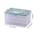 thumbnail image 3 of 3-Layer 72-Capacity Clear Egg Storage Container with Lid & Handle | Stackable Refrigerator Organizer Bins | Plastic Egg Holder Tray for Fridge Organization, 3 of 6