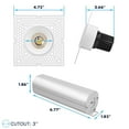 thumbnail image 4 of LUXRITE 2 Inch Push-n-Lock Trimless LED Recessed Light 12W 1100 Lumens 5CCT 60 Dimmable CRI 90 Damp Rated IC Rated ETL, 4 of 7