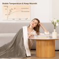thumbnail image 2 of MARNUR 50" x 60" Electric Throw Blanket with 6 Heating Levels & 4H Auto-off, Machine Washable, Linen & White, 2 of 9