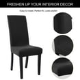 thumbnail image 5 of Unique Bargains Spandex Solid  Dining Chair Covers Protector Slipcovers Black 6 Pcs, 5 of 7