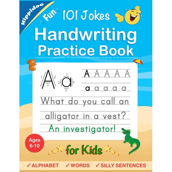 Pre-Owned Handwriting Practice Book for Kids Ages 6-8: Printing workbook for Grades 1, 2 & 3, Learn to Trace Alphabet Letters and Numbers 1-100, Sight Words, 10 (Paperback) 177742111X 9781777421113