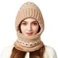 thumbnail image 6 of Women's Winter Balaclava, 3-in-1 Knit Scarf Hat with Plush Lining, Full Face Cover Beanie for Skiing, Snowboarding, Hiking and Outdoor Cold Weather Activities, 6 of 7