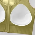 thumbnail image 5 of GUZOM Womens Front Zipper Sports Bra - Yellow, Mesh Racerback, Breathable, Stretchy, Medium Support, One Size Fits Most, 5 of 6