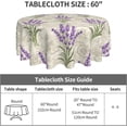 thumbnail image 4 of Beautiful Lavender Vintage Postcard Round Tablecloth Waterproof Wipeable Tablecloth Cover Home Restaurant Kitchen Picnic Party Decoration 60 Inch Circular Tablecloth for 20-47 Inch, 4 of 6