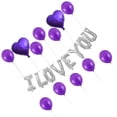thumbnail image 3 of Injueey Globo con letras de amor, confesión del Día de San Valentín, globo con corazón de amor, monograma de película de aluminio, decoración para Kits de decoración para fiestas Violeta Injueey HA8818-06B, 3 of 6