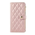 thumbnail image 5 of iPhone 15 Plus Wallet Case, with Crossbody Shoulder Strap Hand Wrist Cards Holder Zipper Pocket RFID Blocking Shockproof Flip Cover Stand Snap Closure Phone Case for Apple iPhone 15 Plus, Rosegold, 5 of 7