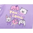 thumbnail image 3 of Beezizac Pajamas for Girls Modal Fiber Tee & Shorts Pj Set Cute Purple Puppy Jammies Tween Size 16, 3 of 7