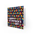 thumbnail image 2 of St Patrick'S Day Colourful Clover Pattern Greetings Card Plus Envelope Blank inside, 2 of 3