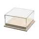 thumbnail image 1 of Caja de exhibición para autos de juguete a escala 1:64, base de cuero sintético resistente de 5 x 4,8 x 2,6 pulgadas, organizador de modelos de vehículos con cubierta de acrílico Beige, 1 of 10
