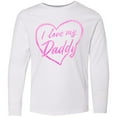thumbnail image 3 of Inktastic I Love My Daddy in Pink Chalk Heart Long Sleeve Youth T-Shirt, 3 of 5