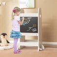 thumbnail image 2 of Gymax Multi-purpose Kids Kitchen Tower Children Standing Tower Kids Stool Helper White, 2 of 10