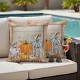 thumbnail image 4 of Orange Pumpkin Fall Outdoor Waterproof Pillow Covers, Thanksgiving Botanical Retro Art Decorative Square Throw Pillowcase Sofa Cushion Sham for Patio/Couch/Chair, 20"x20" 2 Pack, 4 of 8