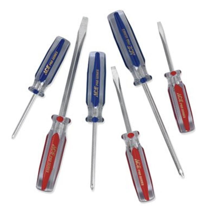 6Pc Pro Series Screwdriver Set Ace Screwdrivers 24000 082901240006
