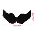 thumbnail image 2 of Fiudx Ofertas Relámpago Disfraz De Ángel Con Plumas Iluminadas Para Niños, Niñas Y Niños, Led Negro Para Mujeres, Fotografía De Cosplay De Halloween (Blanco Cálido Negro), 2 of 2
