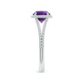 thumbnail image 4 of ANGARA Natural 1.15 ct Amethyst Twist Rope Split Shank Ring in 14K White Gold for Women (Size-7mm) | February Birthstone, Birthday, Anniversary, Jewelry Gift for Women | Natural Amethyst Ring, 4 of 10