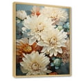 thumbnail image 2 of Designart "Blooming Mums In Blue And Gold Minimalism" Mums Floater Framed Wall Art Prints, 2 of 5