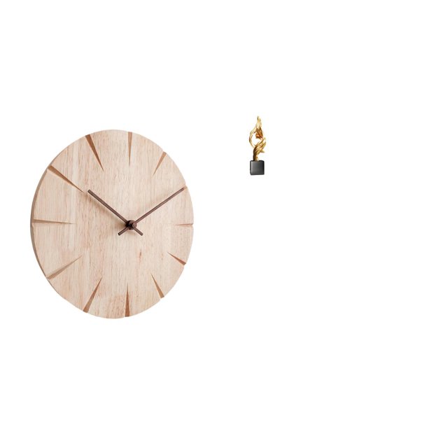 Reloj de pared de madera, escultura artística decorativa creativa, regalo, figura de resina abstracta silenciosa sin para decoración de oficina