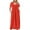 Orange, variant on WIZUTIZ Sundresses for Women 2025 Trendy Baggy Plain Retro Solid Tank Dress Short Sleeve V-Neck Pleated Dress for Womens Midi Dress Comfy Shopping Dress Orange
