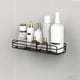 thumbnail image 5 of Estanterías de pared para baño sin taladro – organizador rectangular metálico, soporte adhesivo para ahorrar espacio, artículos de aseo y almacenamiento en la cocina, acero al carbono, negro/blanco, 5 of 6