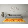 thumbnail image 3 of Ahgly Company Machine Washable Indoor Square Animal Yellow Traditional Area Rugs, 8' Square, 3 of 4