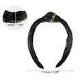 thumbnail image 2 of Unique Bargains 1 Pcs Women Knotted Headbands Fashion Vintage Knotted PU Leather Hair Hoop Hair Accessories Black, 2 of 7