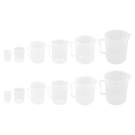 

12pcs Practical Measuring Cups Milk Tea Cups Liquid Measuring Cups with Scale