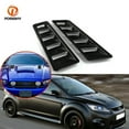 thumbnail image 3 of 1Pair Car Front Bonnet Hood Vent Louver Decorative Sticker Black Scoop Cover Air-Flow Inlet Cooling Universal for BMW For A-U-D-I For Honda, 3 of 6
